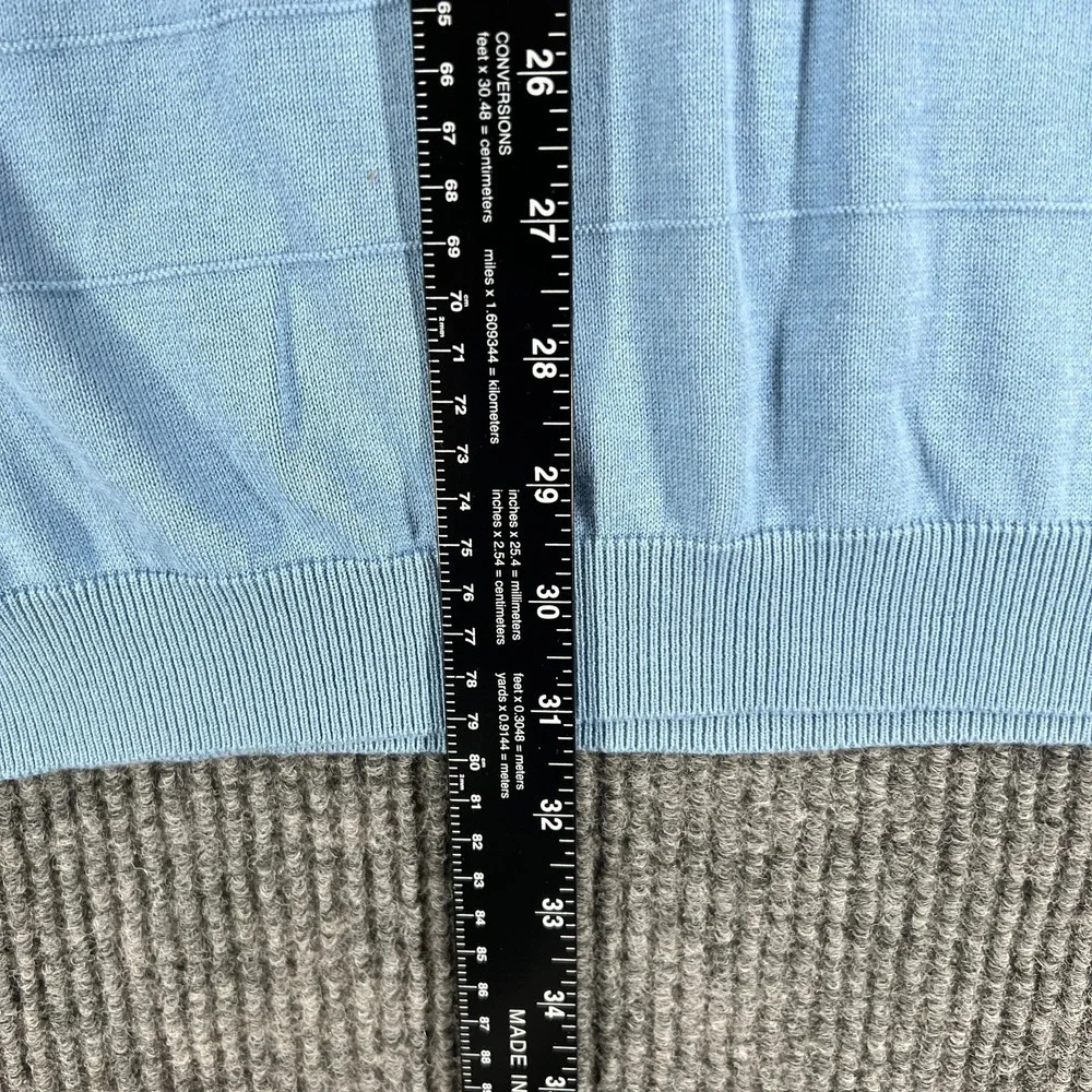 Donald J Trump Sweater Mens XL Extra Large Blue Long Sleeve Collared Casual‎